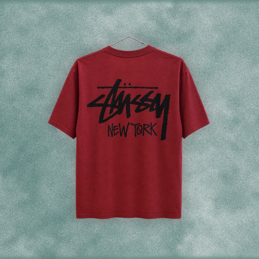 Stüssy New York Chapter Tee Rare Oxblood Colorway Size Large NWOT